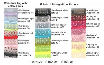Tulle With Polka Dot Bag -10/Pack 4"