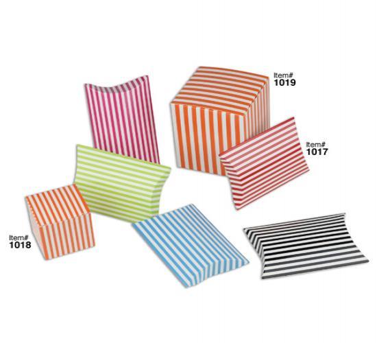 Striped Paper Box - 3 1/4" X 3 1/4" X 3 3/4" - 144/Pack