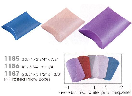 Pp Frosted Pillow Boxes - 144/Pack 6 3/8"