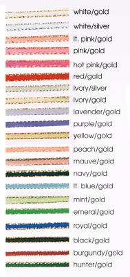 Satin/Gold Edge Ribbons 1/4"