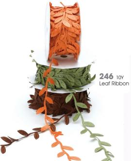 10y Polyester Leaf Ribbons