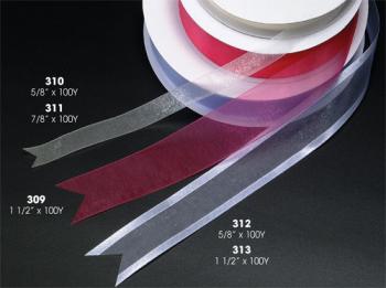  Morex Ribbon 91809/100-609 Organdy Nylon Ribbon, 1 1/2-Inch by  100-Yard, Red