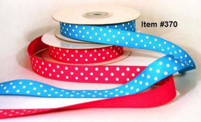 Grosgrain With Dot Ribbons 3/8"