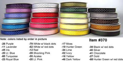 Grosgrain With Dot Ribbons 3/8"