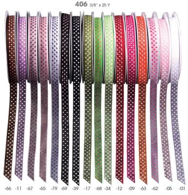 3/8" X 25y Sheer Ribbons/Swiss Dot