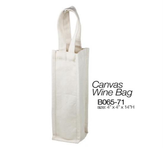 Canvas Wine Bag 4” X 4” X 14"H