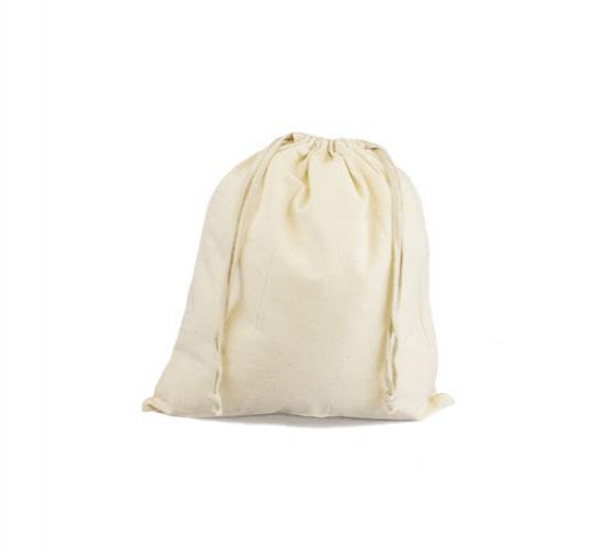 100% Cotton Drawstring Bag - 10" X 12" - 12pcs/Pack