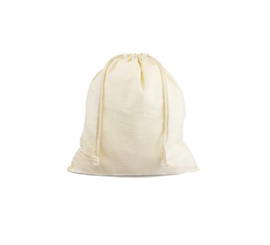 100% Cotton Drawstring Bag - 12" X 14" - 12pcs/Pack