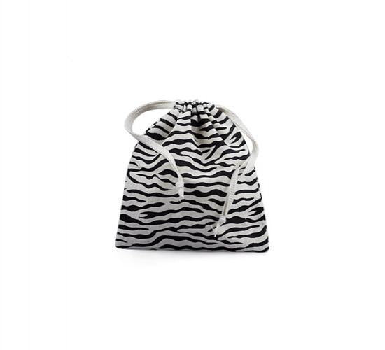 Zebra Print Cotton Pouches 3 Inches X 4 Inches - 12pcs/Pack