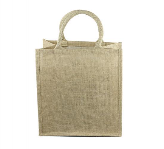 8 Inches X 12 Inches X 14 Inches Jute Wine Totes With Dividers - 12pcs/Pack