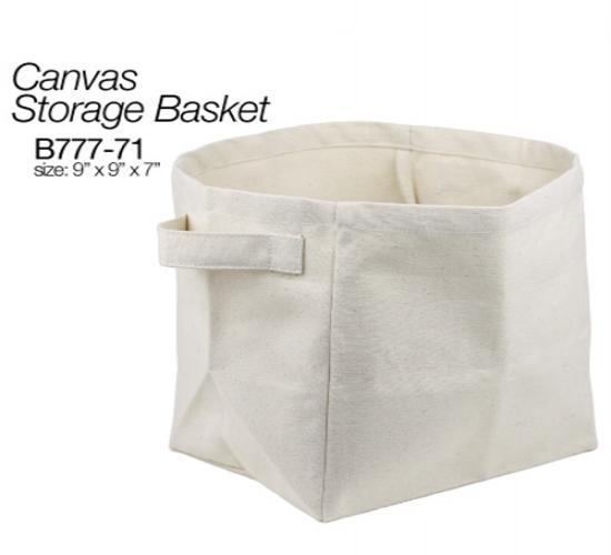 Canvas Storage Basket 9"
