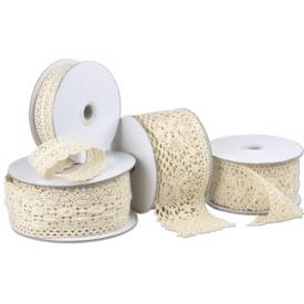 Ivory Cotton Crochet Lace Ribbon 2 1/3