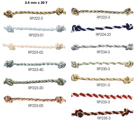Ropes Ribnons 2.5mm X 20y Rope – TK Ribbons