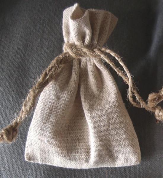 Linen Bag With Hemp Cord