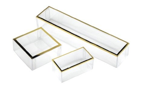 Pet Box With Gold Trim